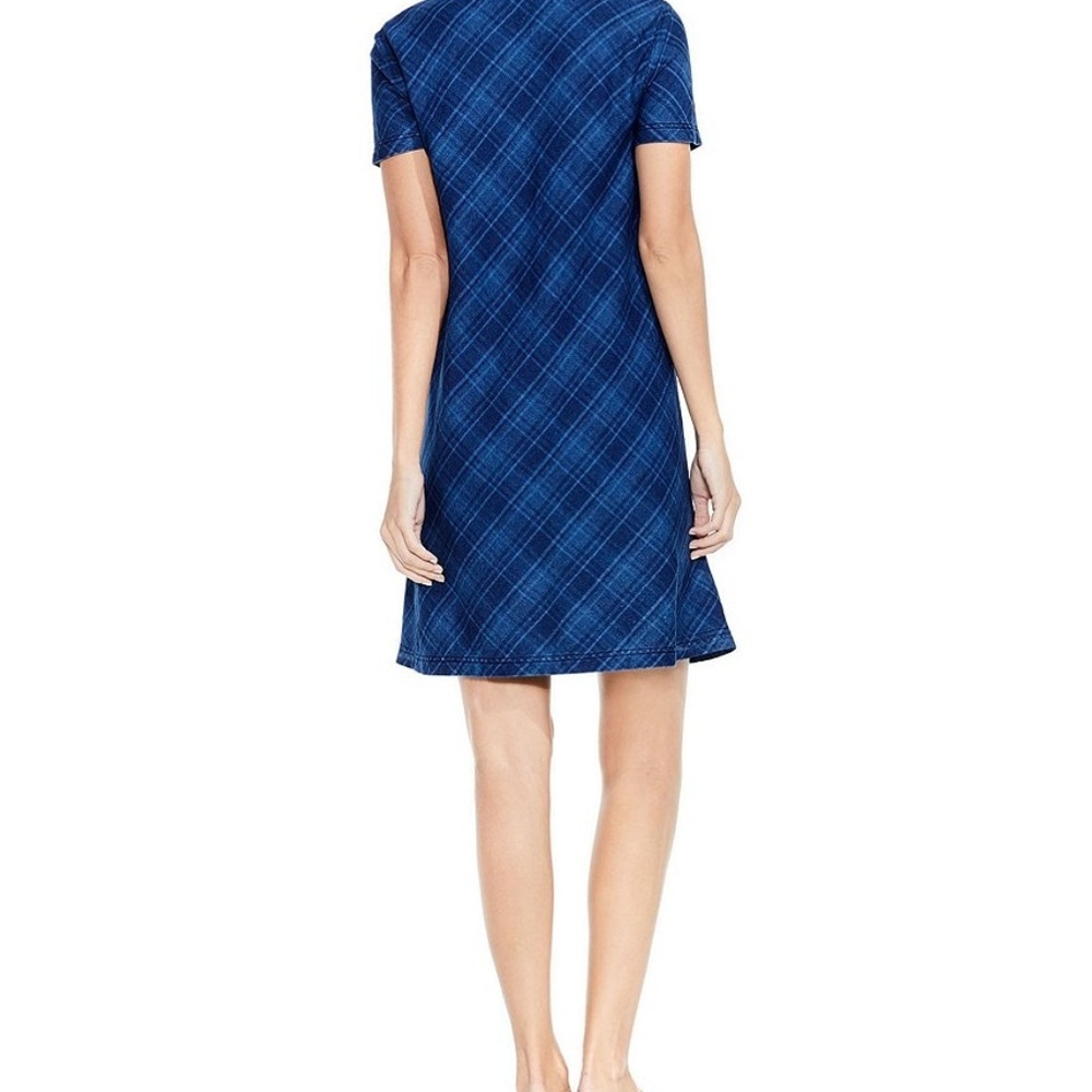 Two By Vince Camuto Denim Plaid Dress.
